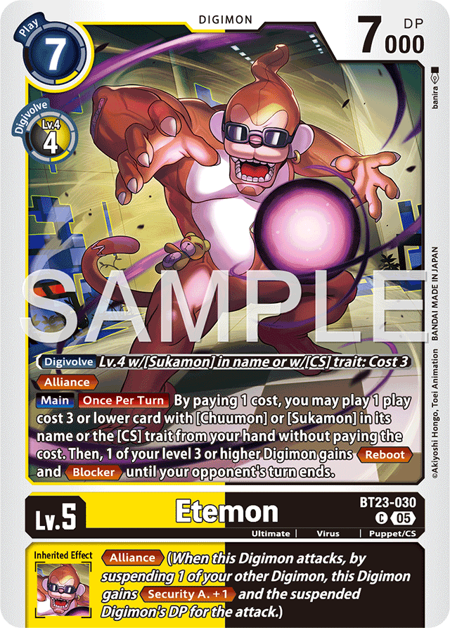 Etemon - Hackers' Slumber - Common - BT23-030 C