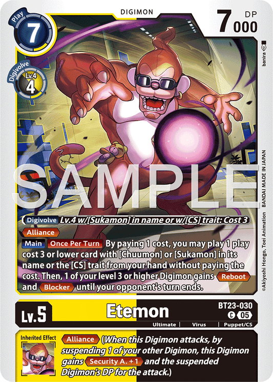 Etemon - Hackers' Slumber - Common - BT23-030 C