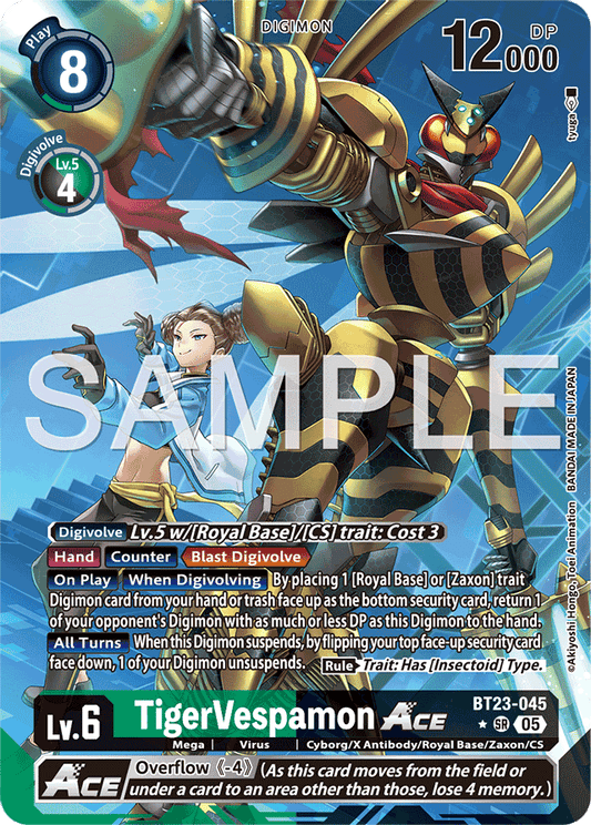 TigerVespamon ACE (Alternate Art) - Hackers' Slumber - Super Rare - BT23-045 SR
