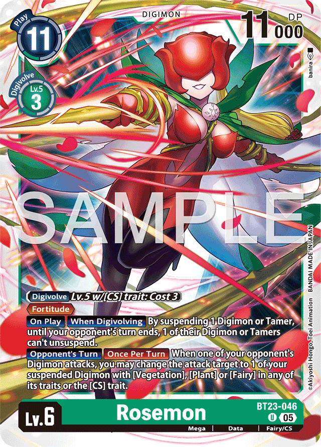 Rosemon - Hackers' Slumber - Uncommon - BT23-046 U