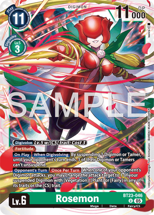Rosemon - Hackers' Slumber - Uncommon - BT23-046 U