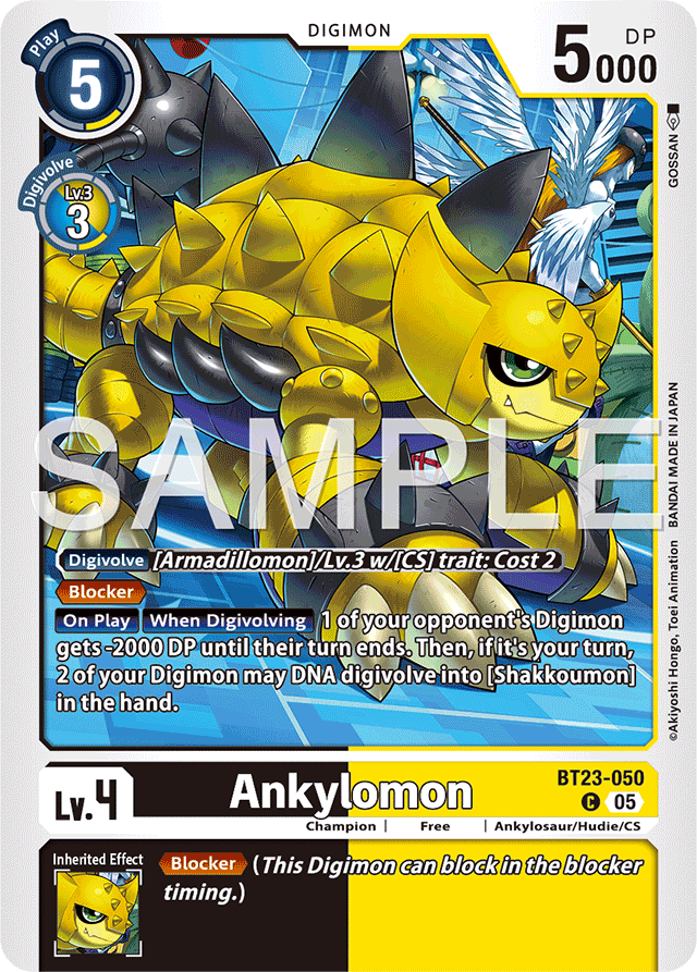 Ankylomon - Hackers' Slumber - Common - BT23-050 C