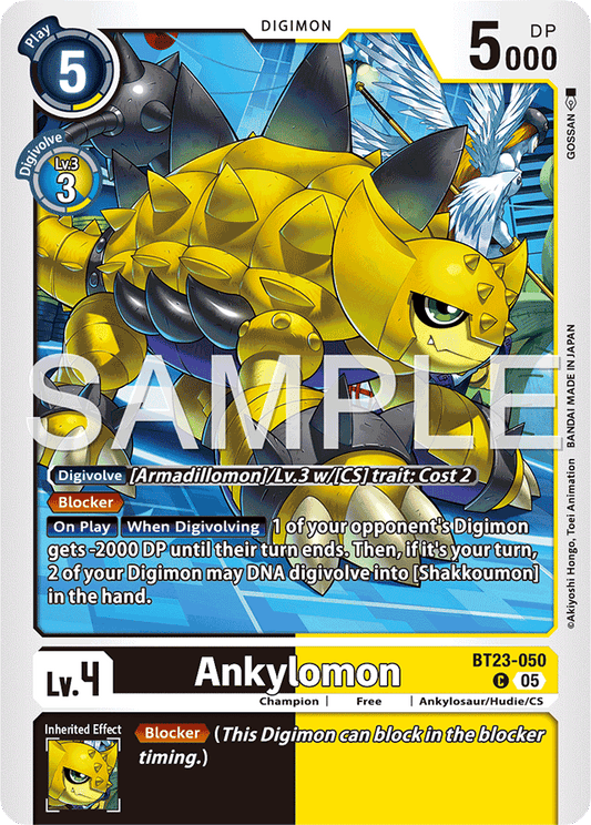 Ankylomon - Hackers' Slumber - Common - BT23-050 C