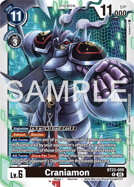 Craniamon - Hackers' Slumber - Rare - BT23-058 R