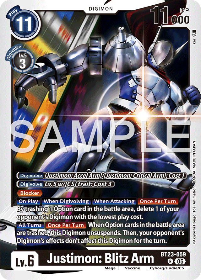 Justimon: Blitz Arm - Hackers' Slumber - Rare - BT23-059 R