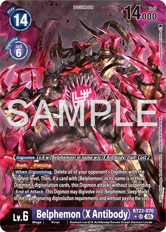 Belphemon (X Antibody) (Alternate Art) - Hackers' Slumber - Super Rare - BT23-070 SR