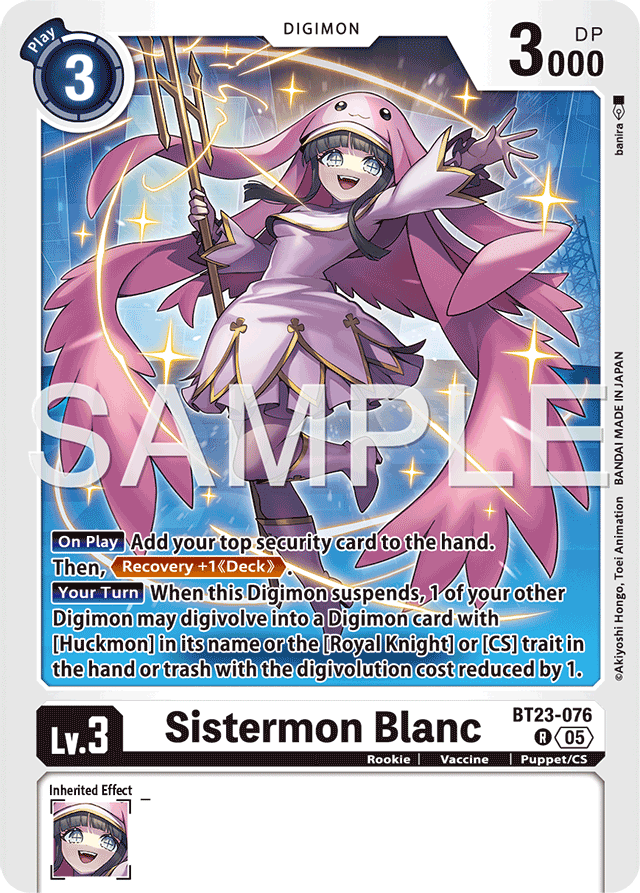 Sistermon Blanc - Hackers' Slumber - Rare - BT23-076 R