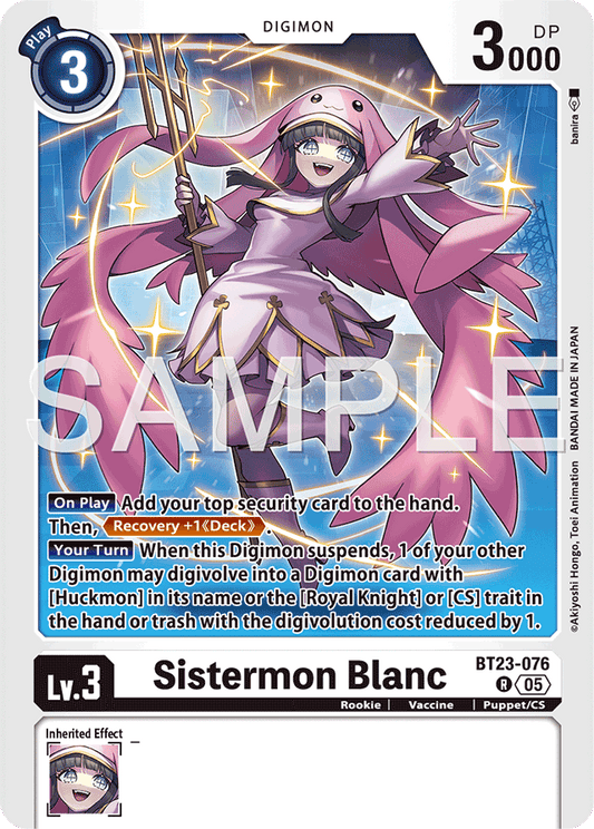Sistermon Blanc - Hackers' Slumber - Rare - BT23-076 R