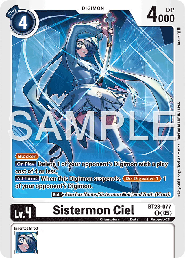 Sistermon Ciel - Hackers' Slumber - Rare - BT23-077 R