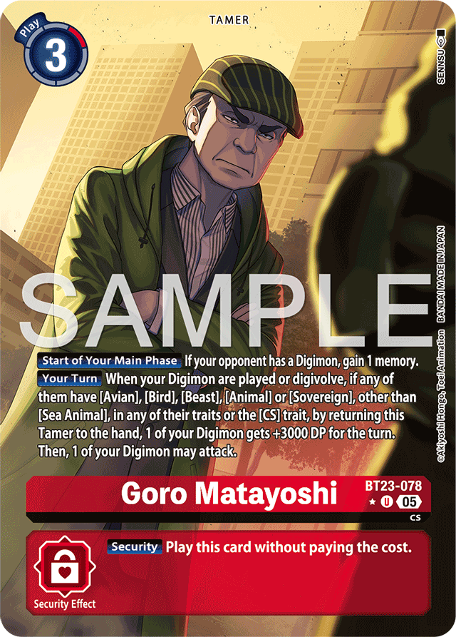 Goro Matayoshi (Alternate Art) - Hackers' Slumber - Uncommon - BT23-078 U