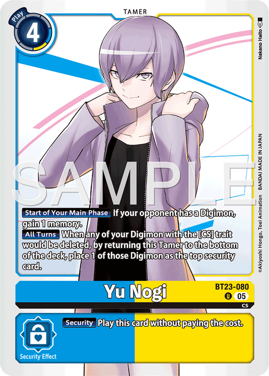 Yu Nogi - Hackers' Slumber - Uncommon - BT23-080 U