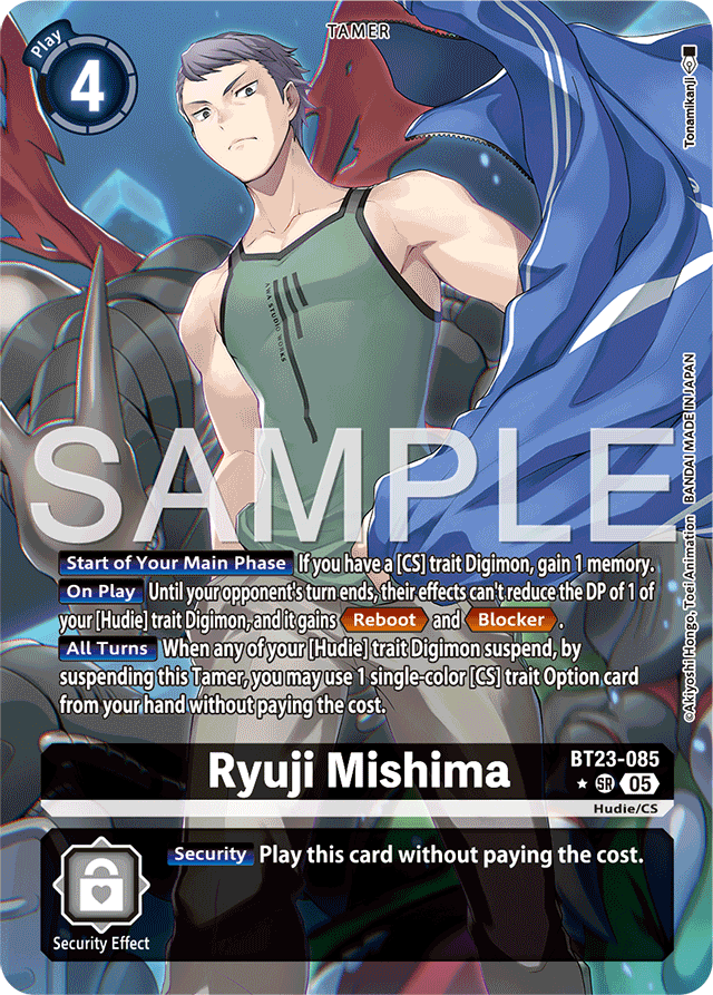 Ryuji Mishima (Alternate Art) - Hackers' Slumber - Super Rare - BT23-085 SR