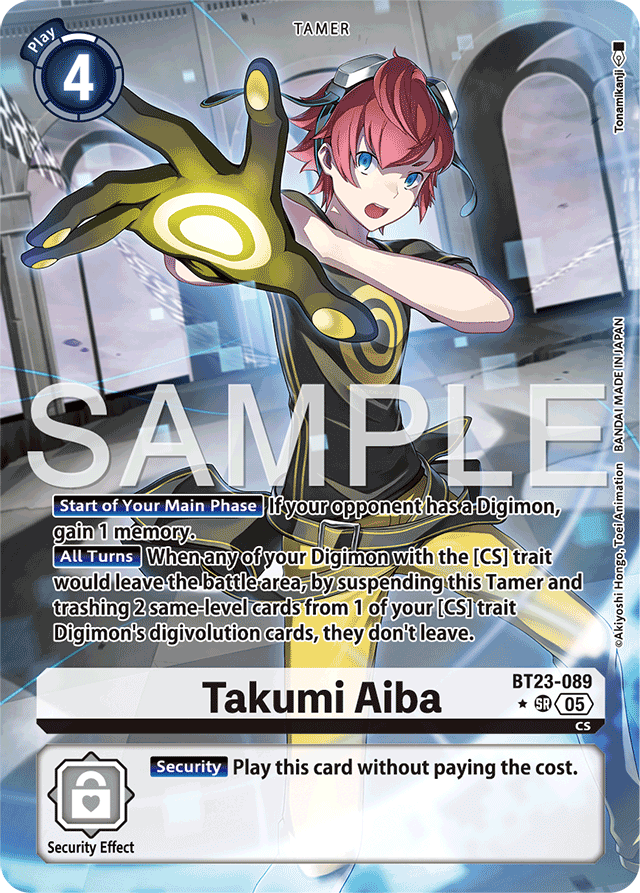 Takumi Aiba (Alternate Art) - Hackers' Slumber - Super Rare - BT23-089