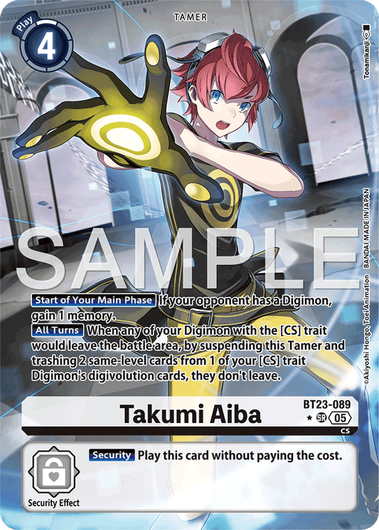 Takumi Aiba (Alternate Art) - Hackers' Slumber - Super Rare - BT23-089