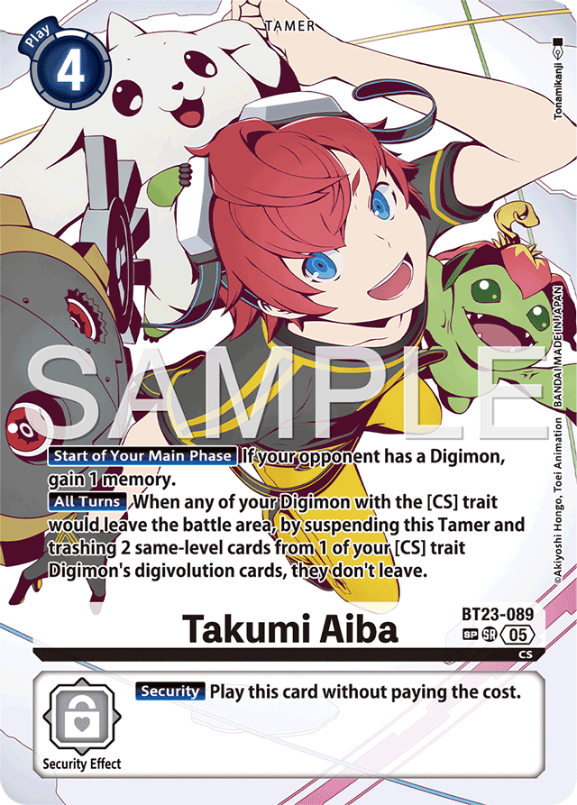 Takumi Aiba (SP) - Hackers' Slumber - Super Rare - BT23-089 SR