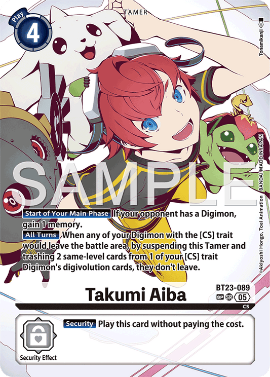 Takumi Aiba (SP) - Hackers' Slumber - Super Rare - BT23-089 SR