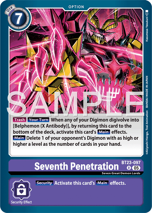 Seventh Penetration - Hackers' Slumber - Rare - BT23-097 R
