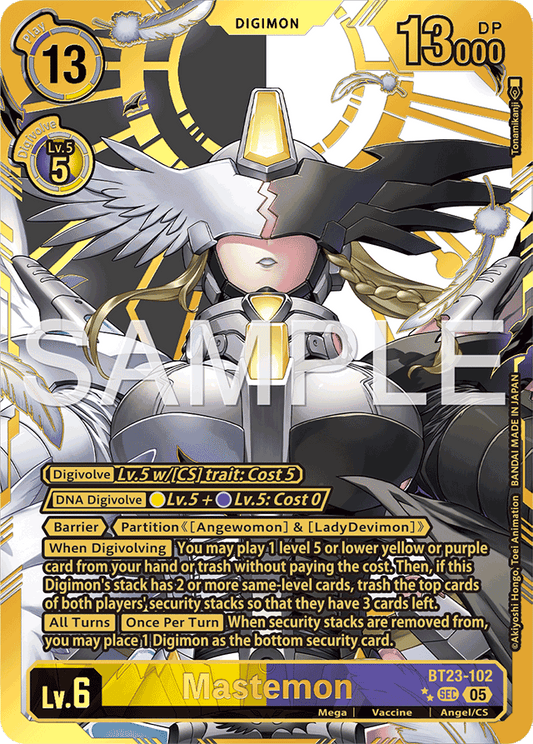 Mastemon (Rare Pull) - Hackers' Slumber - Secret Rare - BT23-102 SEC