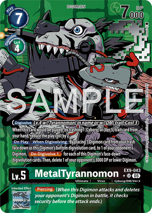 MetalTyrannomon (Alternate Art) - Versus Monsters - Super Rare - EX9-043 SR