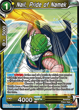 Nail, Pride of Namek - Clash of Fates - Uncommon - TB3-058