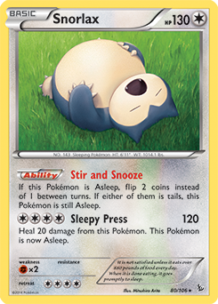 Snorlax - XY - Flashfire - Rare - 80