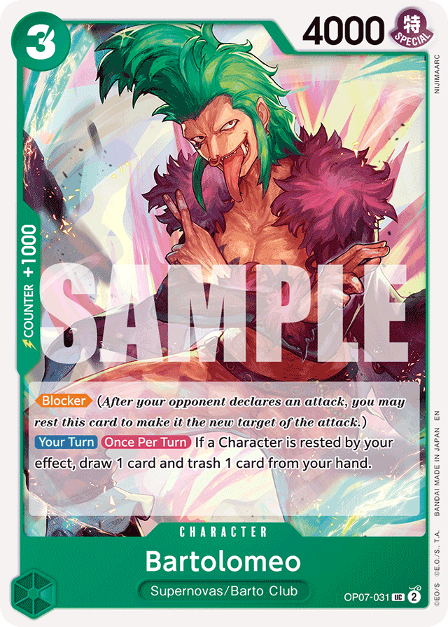 Bartolomeo (Reprint) - Premium Booster -The Best- Vol. 2 - UC - OP07-031