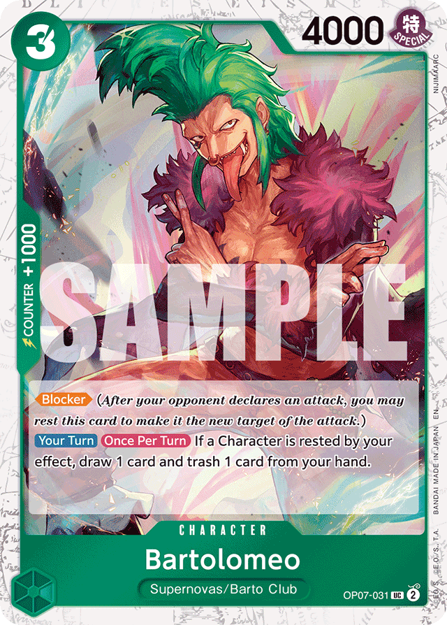 Bartolomeo (Pirate Foil) - Premium Booster -The Best- Vol. 2 - UC - OP07-031