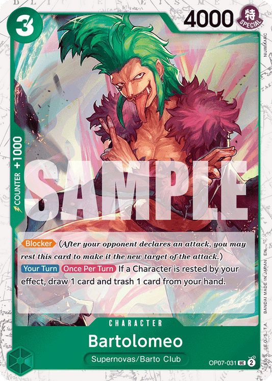 Bartolomeo (Pirate Foil) - Premium Booster -The Best- Vol. 2 - UC - OP07-031