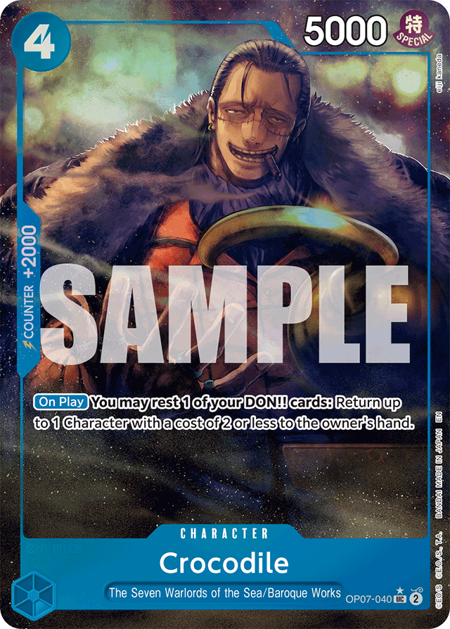 Crocodile - OP07-040 (Alternate Art) - Premium Booster -The Best- Vol. 2 - UC - OP07-040