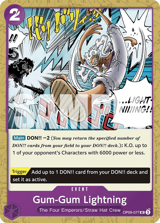 Gum-Gum Lightning - Emperors in the New World - UC - OP09-077