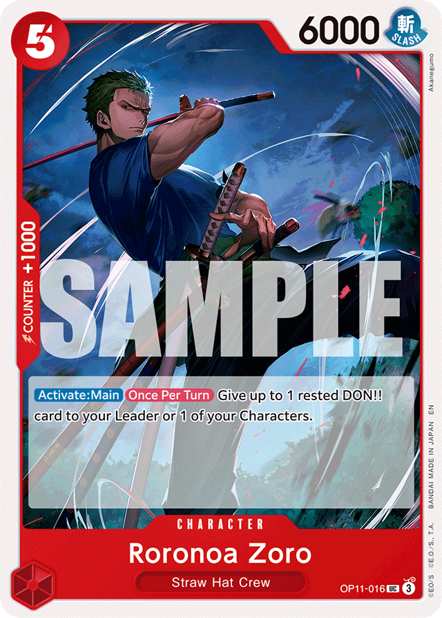 Roronoa Zoro - A Fist of Divine Speed - UC - OP11-016