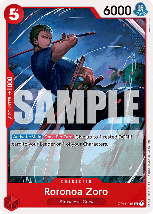 Roronoa Zoro - A Fist of Divine Speed - UC - OP11-016