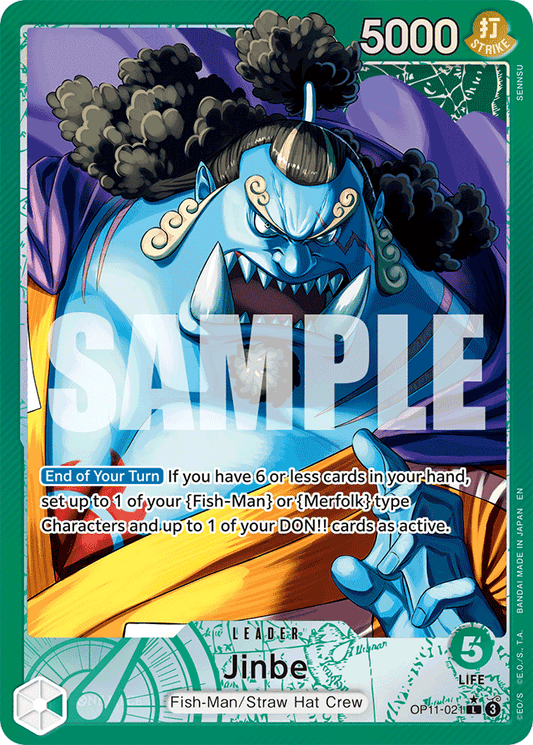 Jinbe (021) (Alternate Art) - A Fist of Divine Speed - L - OP11-021