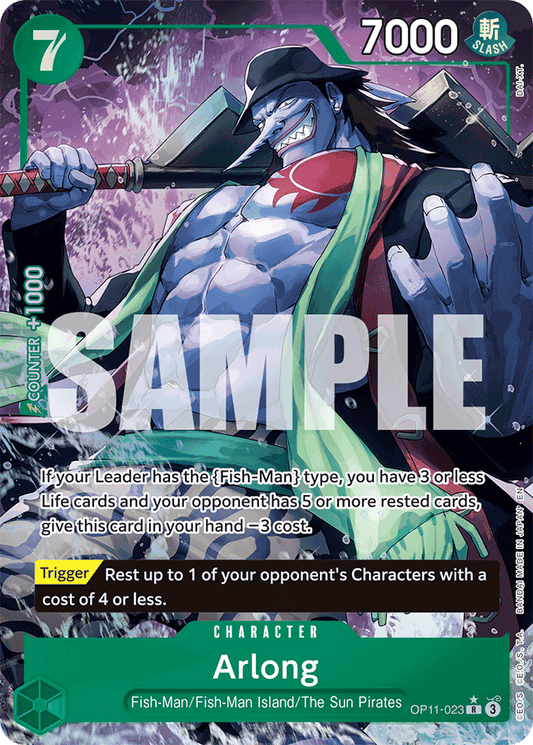 Arlong (Alternate Art) - A Fist of Divine Speed - R - OP11-023