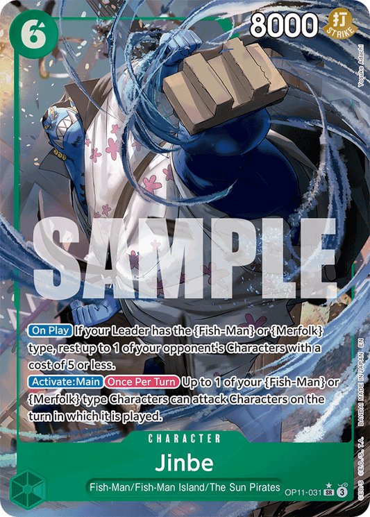 Jinbe (031) (Alternate Art) - A Fist of Divine Speed - SR - OP11-031