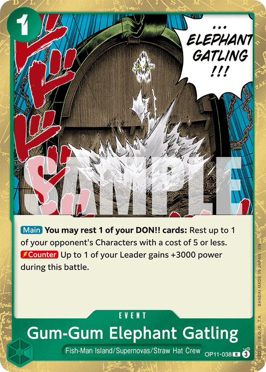 Gum-Gum Elephant Gatling - A Fist of Divine Speed - R - OP11-038