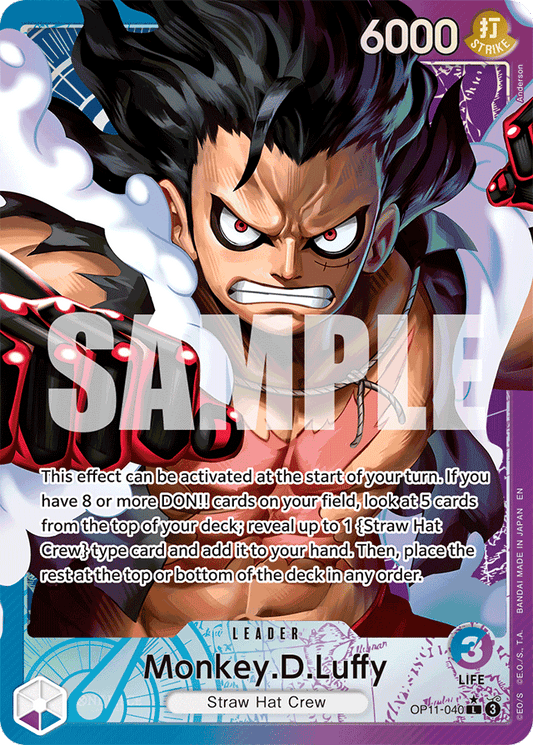 Monkey.D.Luffy (040) (Alternate Art) - A Fist of Divine Speed - L - OP11-040