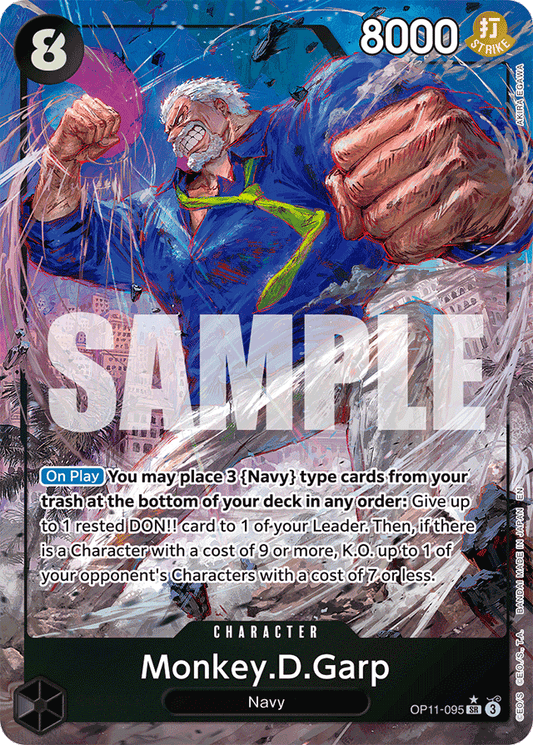 Monkey.D.Garp (Alternate Art) - A Fist of Divine Speed - SR - OP11-095