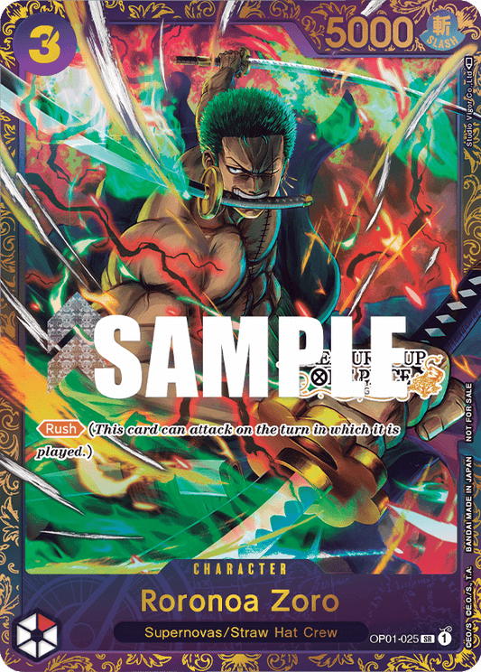 Roronoa Zoro (Treasure Cup) (Alternate Art) SR- OP01-025