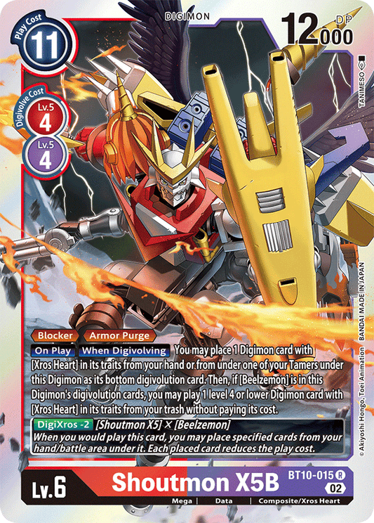 Shoutmon X5B - Xros Encounter - Rare - BT10-015 R