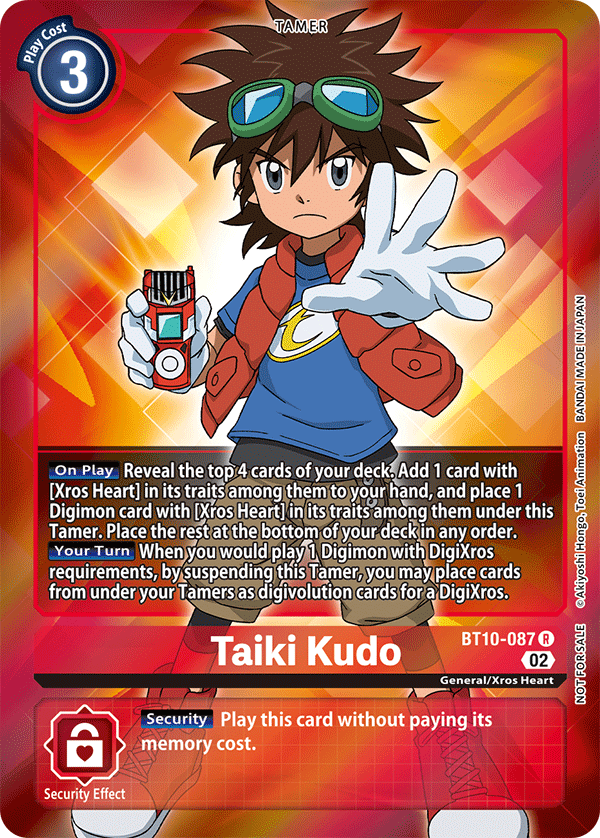Taiki Kudo (Box Topper) - Xros Encounter - Rare - BT10-087 R
