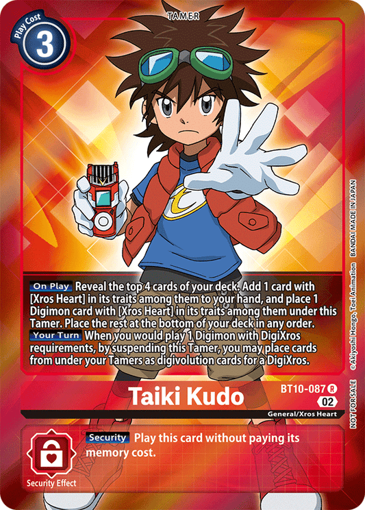 Taiki Kudo (Box Topper) - Xros Encounter - Rare - BT10-087 R