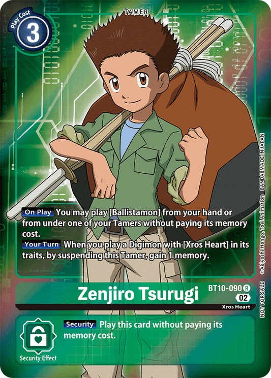 Zenjiro Tsurugi (Box Topper) - Xros Encounter - Rare - BT10-090 R