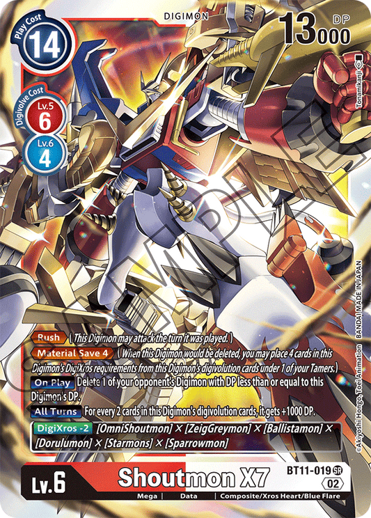 Shoutmon X7 - Dimensional Phase - Super Rare - BT11-019 SR