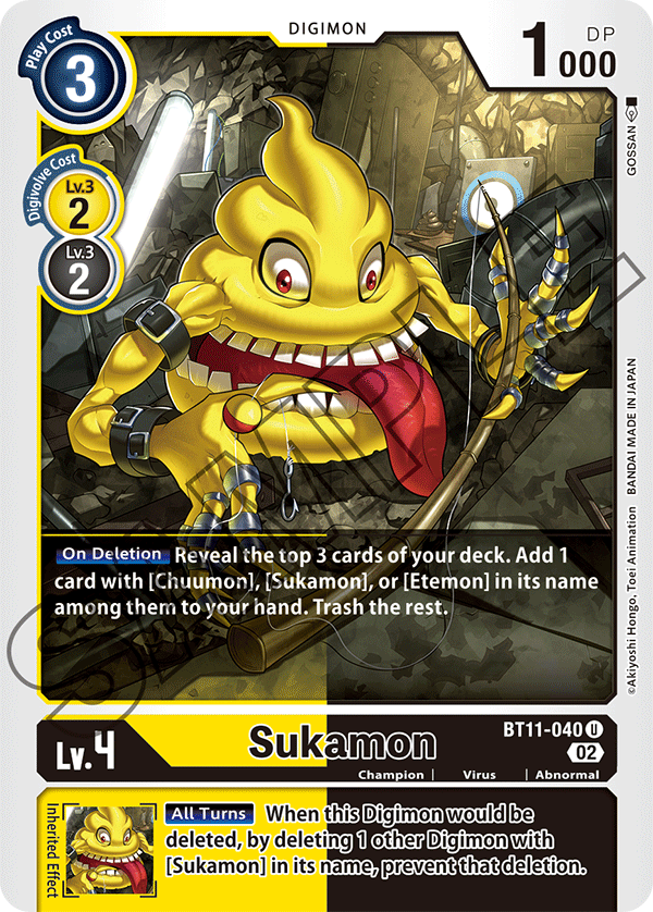 Sukamon - Dimensional Phase - Uncommon - BT11-040 U