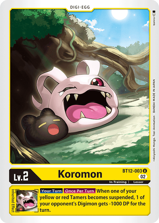 Koromon - Across Time - Uncommon - BT12-003 U