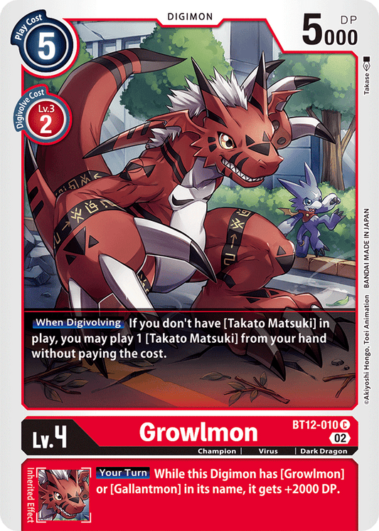 Growlmon - Across Time - Common - BT12-010 C