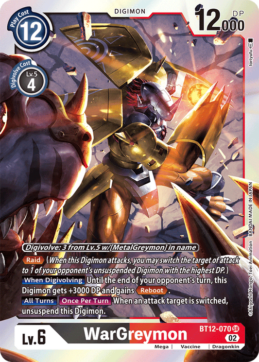WarGreymon - Across Time - Super Rare - BT12-070 SR
