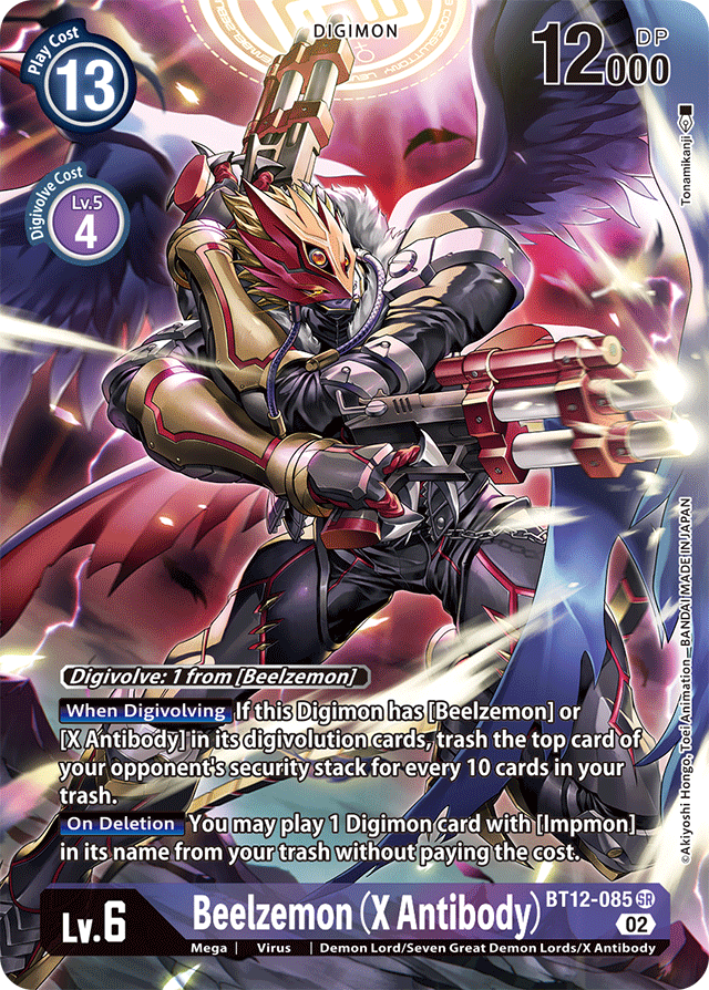 Beelzemon (X Antibody) (Alternate Art) - Across Time - Super Rare - BT12-085 SR