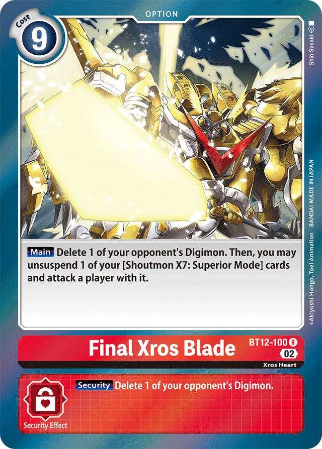 Final Xros Blade - Across Time - Rare - BT12-100 R